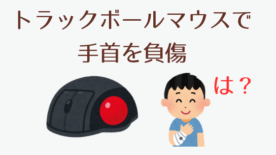 トラックボールマウス使ってたら手首を痛めたっつー話